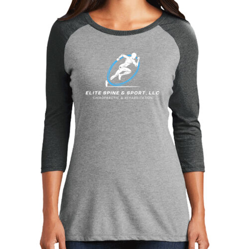 Elite Spine & Sport on a District ® - Women's Perfect Tri ® 3/4 Sleeve Raglan Thumbnail