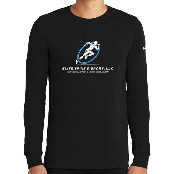 Elite Spine & Sport on a Nike® - Dri FIT Cotton/Poly Long Sleeve Tee Thumbnail